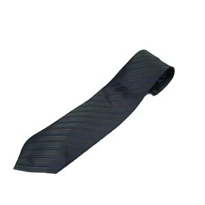 Stefano Ricci Luxury Collection Silk Cotton Tie Green Navy Diagonal Stripe Italy